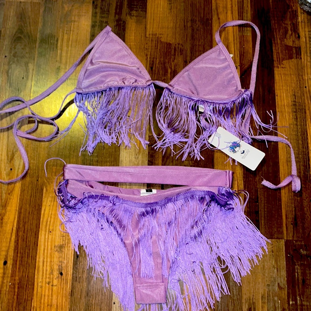 2 piece bikini purple